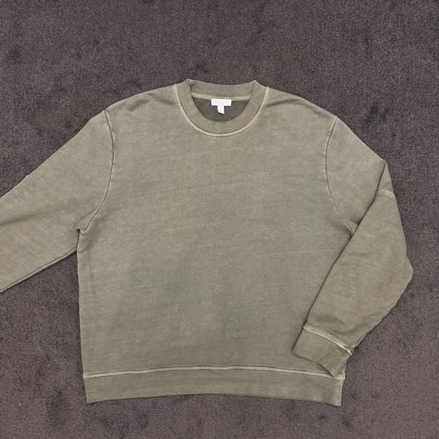 COS 코스 워싱 맨투맨 티셔츠 XL