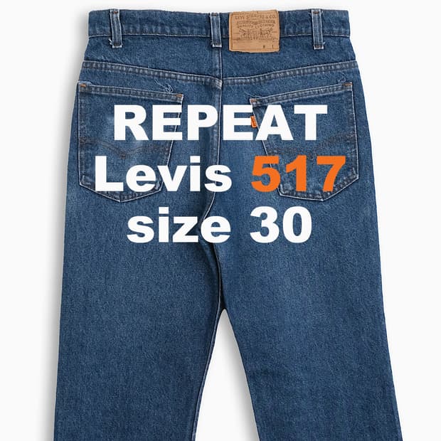 리바이스 517 오렌지탭 80s USA 30 인치 OR5173272