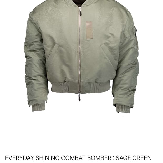 포그서비스 새상품 에브리데이 샤이닝 봄버 자켓 세이지 그린 1사이즈