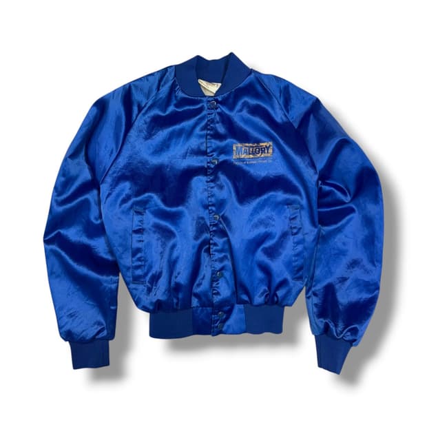 90s 오번 스포츠 새틴 봄버 자켓 made in USA (S)