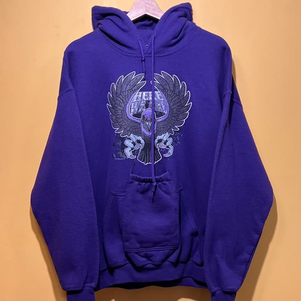 [L] HOOZIE 퍼플 이글 빈티지 후드 USA MADE