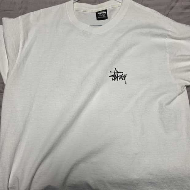 스투시 반팔 화이트 