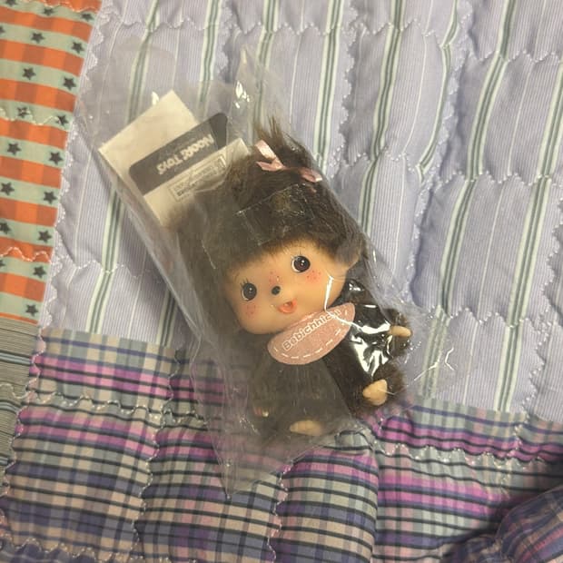 몬치치 베비치치 빅헤드 SS 걸 키 체인 핑크 베이비 몬치치 키링