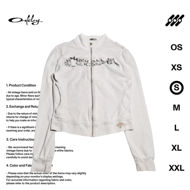 오클리 00s y2k 고딕 스타일 S사이즈 집업
