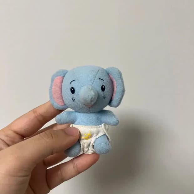 일본 아기 코끼리 인형 고전 빈티지