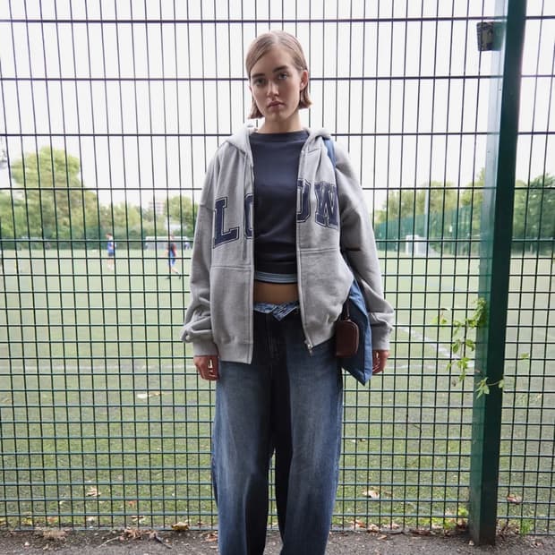 로우클래식 후드집업 멜란지그레이 xl