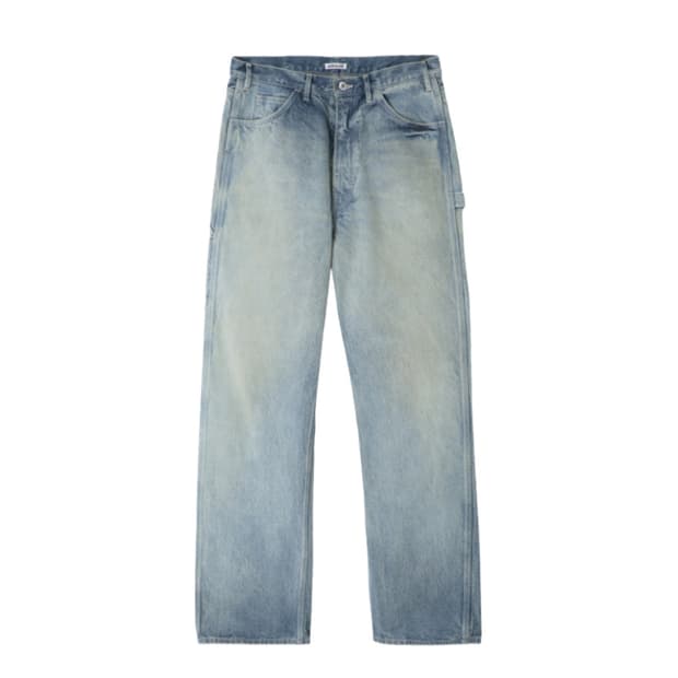 오라리 24FW 페이디드 인디고 페인터 헤비 데님 중청