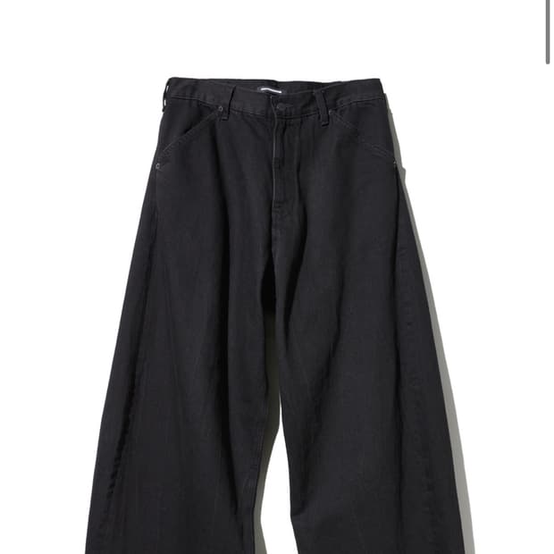 해칭룸 SURL 와이드 커브드 블랙 진 (3)