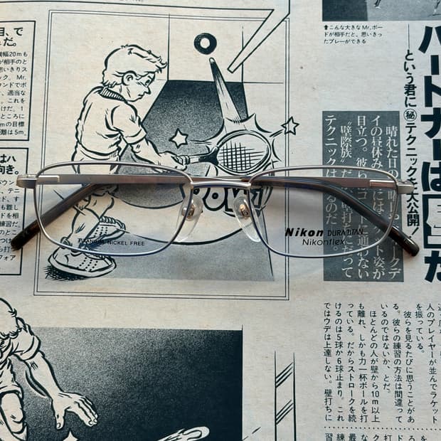 [데드스탁] 90s 니콘 Nikon 아이웨어 티타늄 골드 안경테  