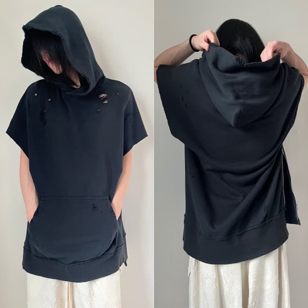 Mihara Yasuhiro Distressed Damage Hoodie