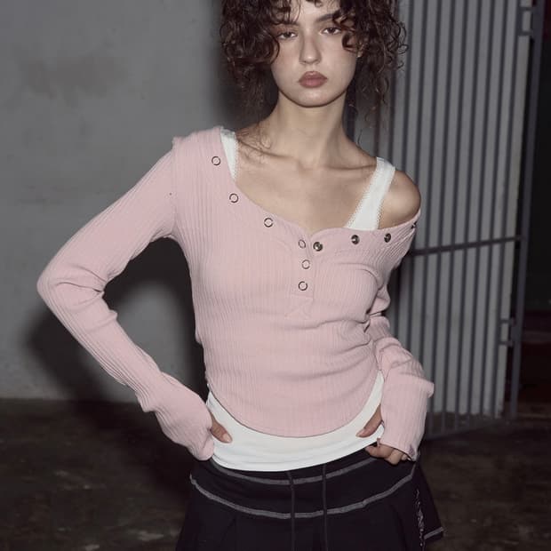 플노팔 버니탑 핑크 (새상품)