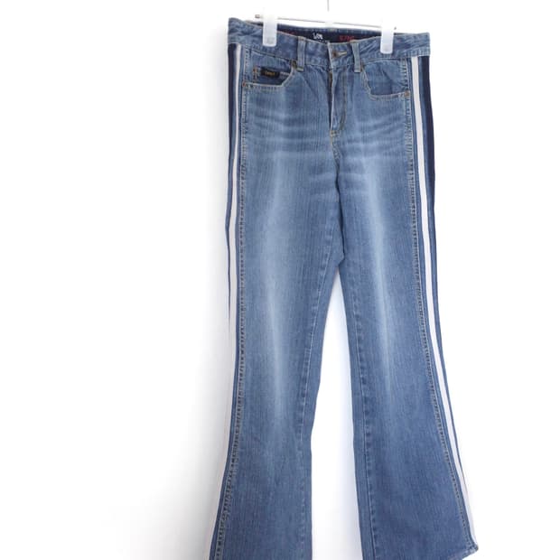 Lee 사이드 스트라이프 세미 부츠컷 팬츠