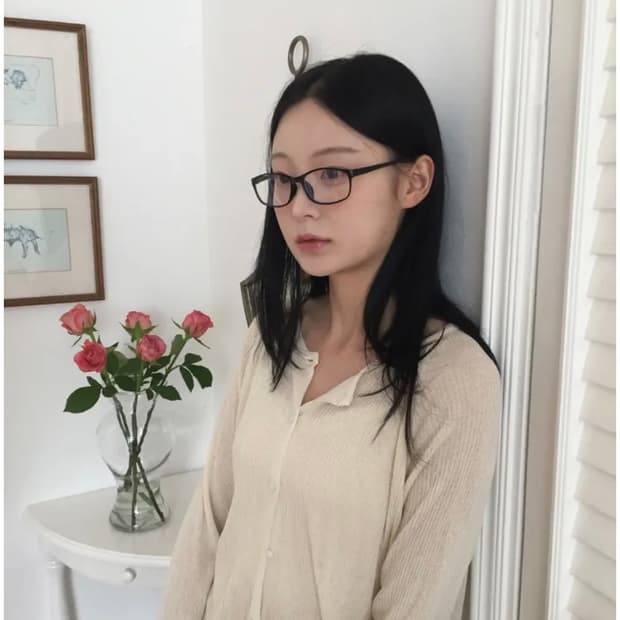 에이블리 하우유 아이드 스퀘어 빈티지 안경테 / 지그재그무신사모리걸빈티지