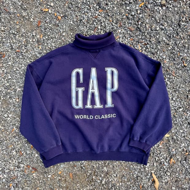 90s 올드 갭 빈티지 터틀넥 스웻셔츠