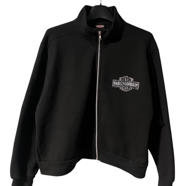 [3XL] 할리데이비슨 빈티지 스웻 집업자켓 블랙