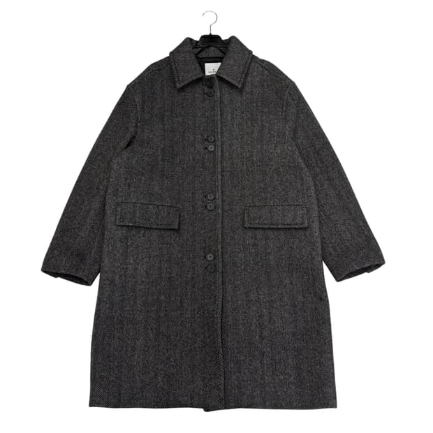 아바몰리 더블 버튼 헤링본 맥 코트