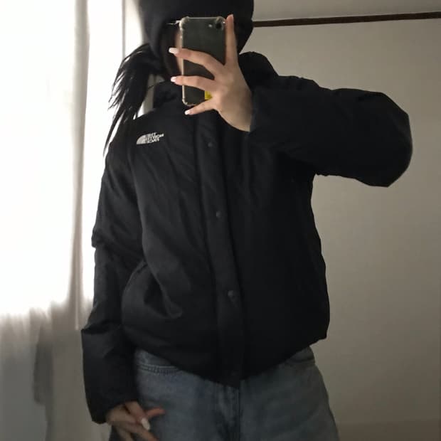 노페 블랙 후드 패딩