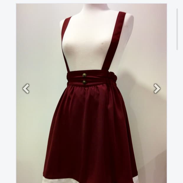 로리타 팜므 서스펜더 리본 스커트