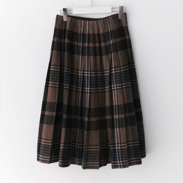check wrap skirt