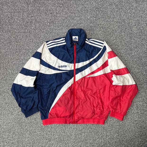 아디다스 90s 올드스쿨 배색 바람막이 자켓 (100)