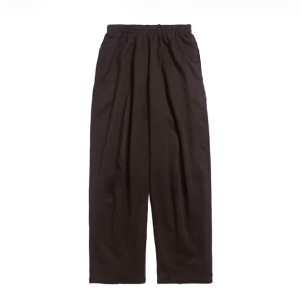 발렌시아가 배기 스웨트 스웻 팬츠 블랙