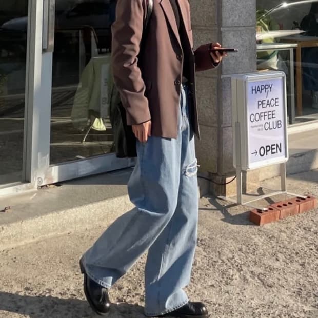 드로우핏 블레이저 다크브라운