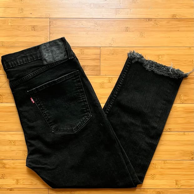 리바이스 502 블랙진 데님팬츠 W36 L32