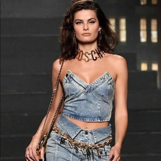 h&m x 모스키노 뷔스티에 탑