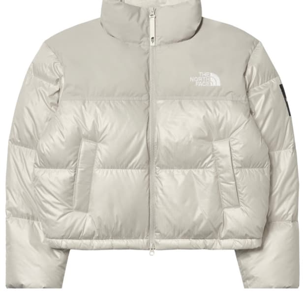노스페이스 화이트 라벨 노벨티 눕시 다운 자켓 크림 베이지