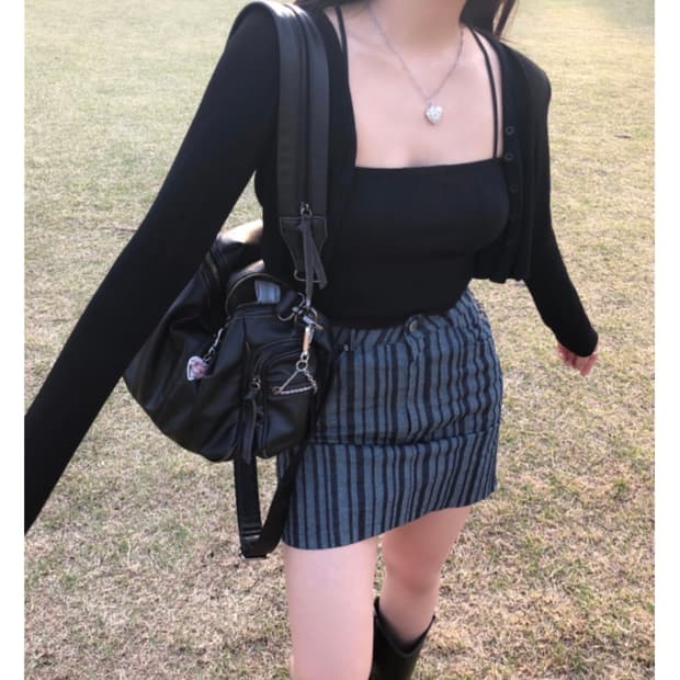 애즈온 러비백 블랙 lovey bag