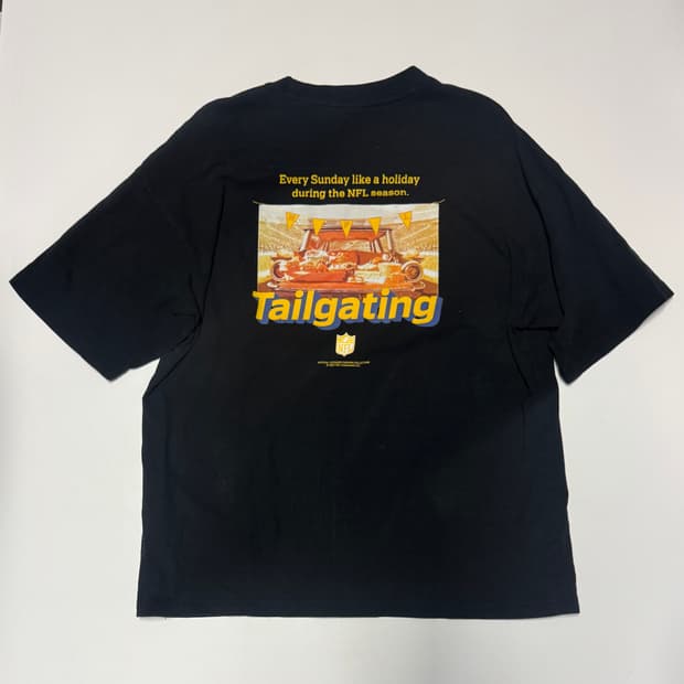 NFL 엔에프엘 빈티지 뒷 프린팅 반팔 티셔츠 L ~ XL 블랙