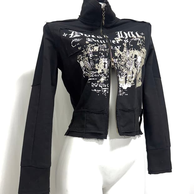 Vintage two-way zip up