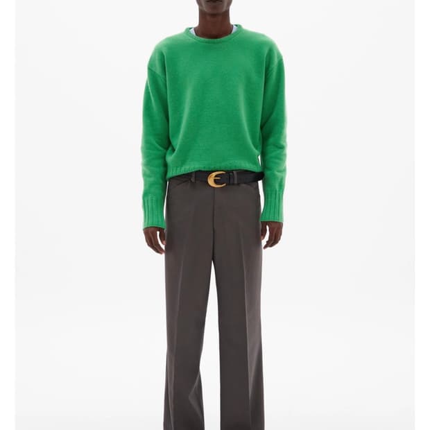 타일레 / 카멜 울 클래식 스웨터 (그린) / 2