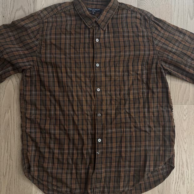 꼼데가르송 옴므 체크 셔츠