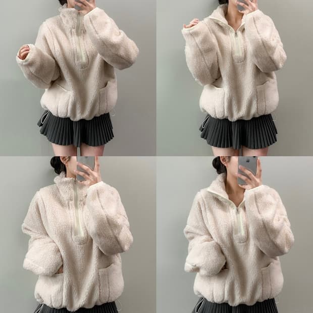 파사드 패턴 반집업 후리스