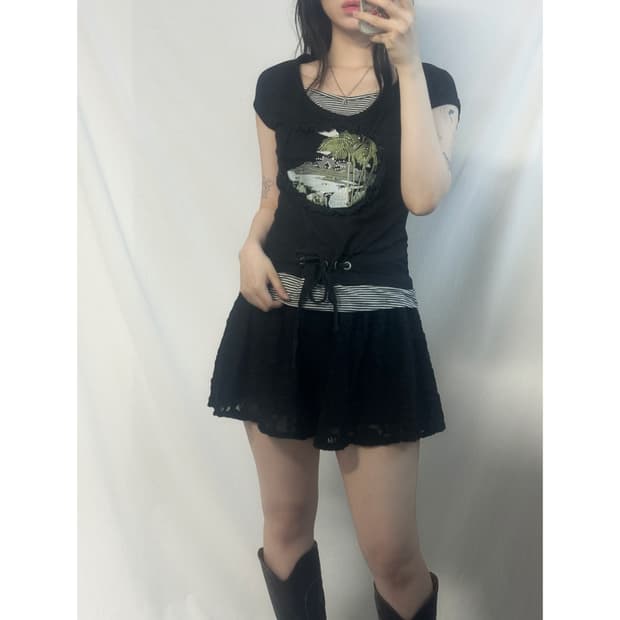 레이어드 프론트 디테일 탑