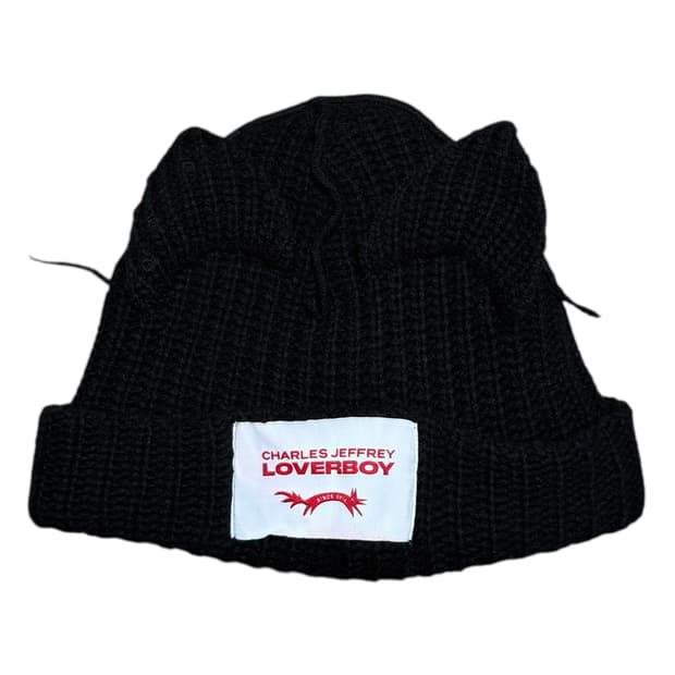 찰스제프리 러버보이 청기 이어 비니 모자 블랙