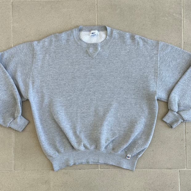 90s 빈티지 러셀 스웻셔츠 그레이 XL USA