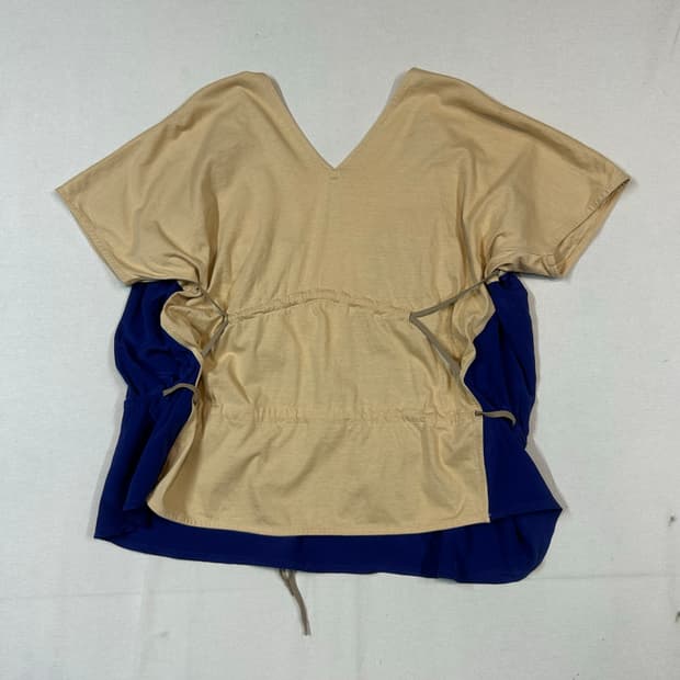 38) 마르니(MARNI) 16SS 코튼 실크 배색 드로스트링 탑