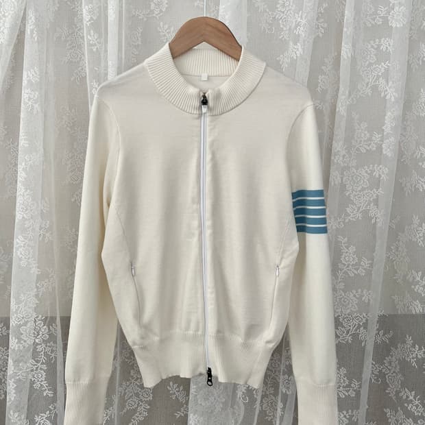 M) 어메이징크리 여성 투웨이 니트집업 아이보리