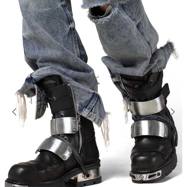 racer worldwide x new rock 블랙 부츠 38 사이즈