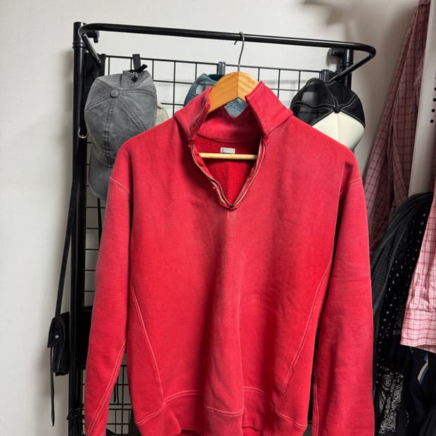 아프레쎄 하프집업 레드 3사이즈