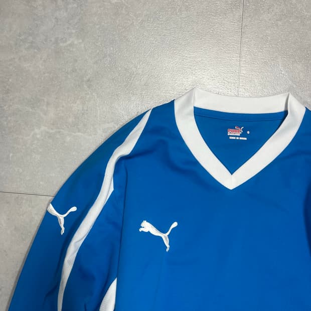 [실측 M] 퓨마 푸마 축구 유니폼 Y2K 하늘 블루