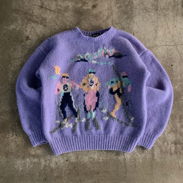 90s GAP 핸드니트 스키 스웨터