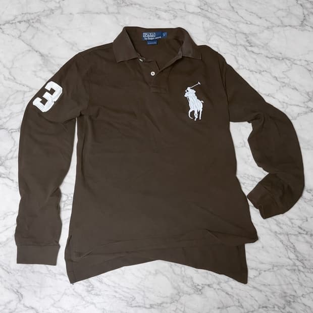 폴로 랄프 로렌 빅포니 브라운 카라티 S 롱슬리브