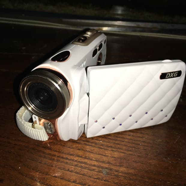 DXG 535V 화이트 캠코더 풀박 작례 o