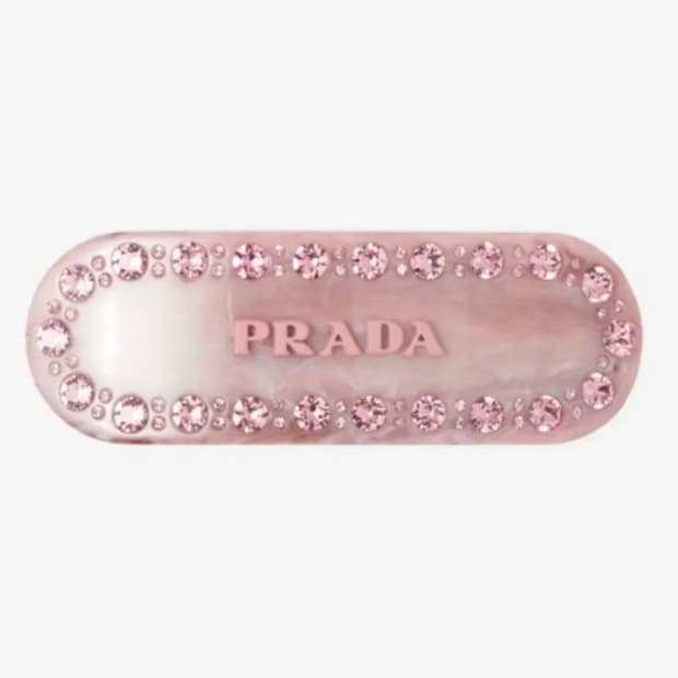 프라다 플렉스 헤어 클립 페탈 핑크
