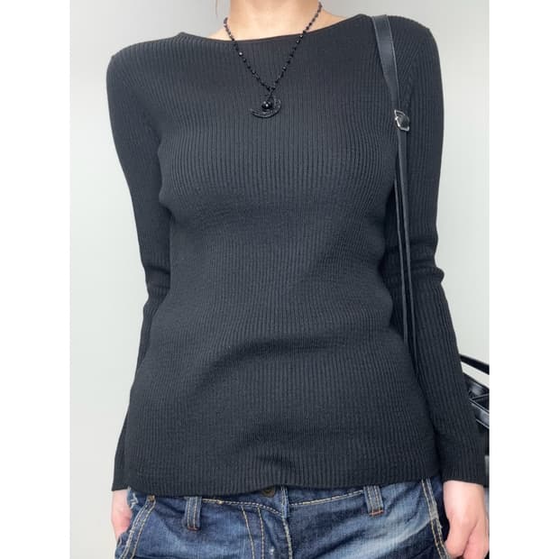 빈티지 블랙 롱슬리브