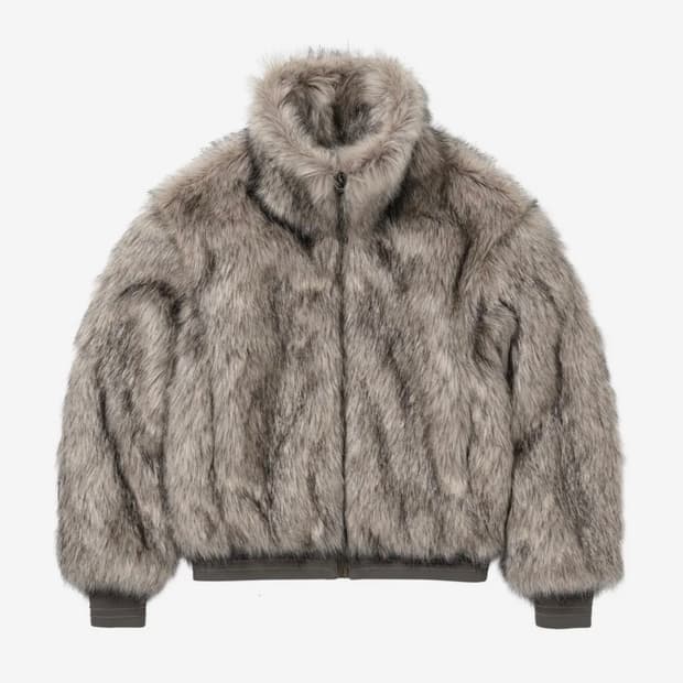 Wellbeing express fur jacket gray