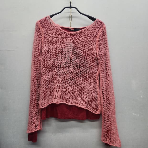 디젤 Y2K 디자인 빈티지 모헤어 니트 S(S)